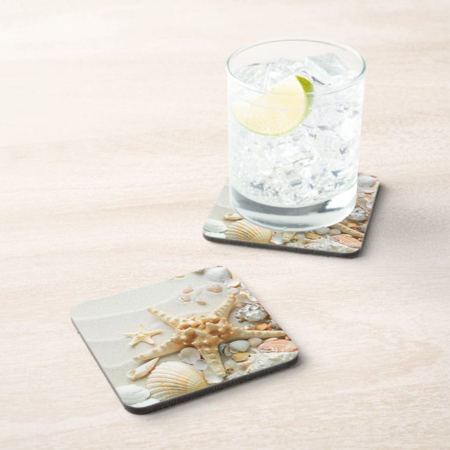 Seashell on the beach coaster (Right Side)