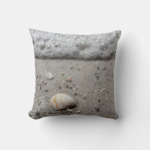 Seashell on the beach pillow
