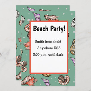 Seashell Pattern Invitation
