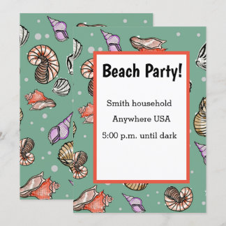 Seashell Pattern Invitation