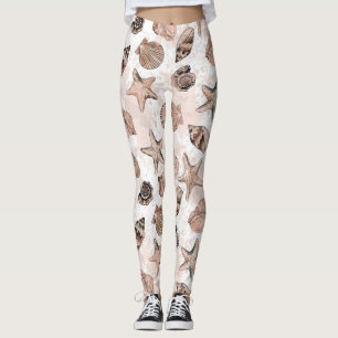Seashell Pattern Leggings