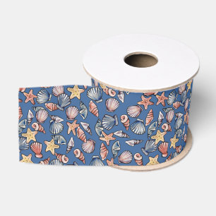 Seashell Pattern Seashells Ocean Sea Shells Grosgrain Ribbon