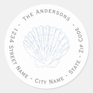 Seashell Return Address Label