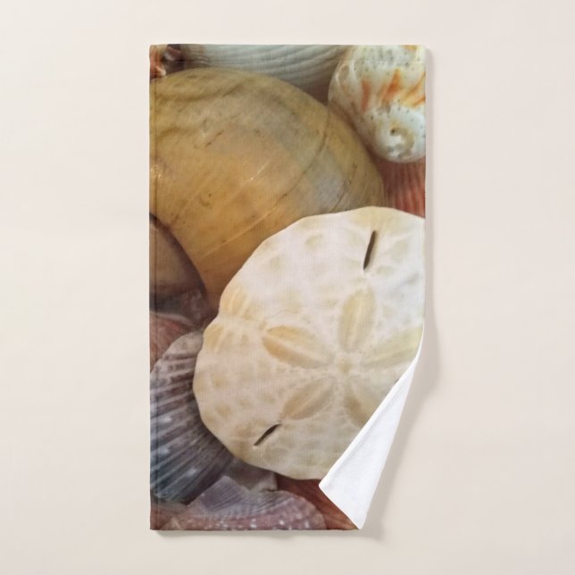 Seashell Sand Dollar Pattern Hand Towel (Hand Towel)
