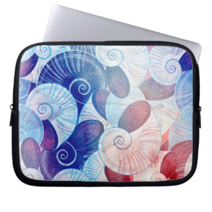Seashell Scene Pattern Laptop Sleeve