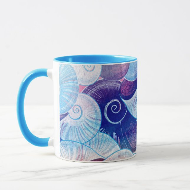 Seashell Scene Pattern Mug (Left)