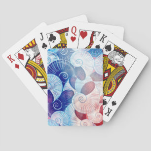 Seashell Scene Pattern Playing Cards