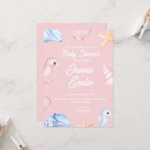Seashell Sea Baby Shower Invitation
