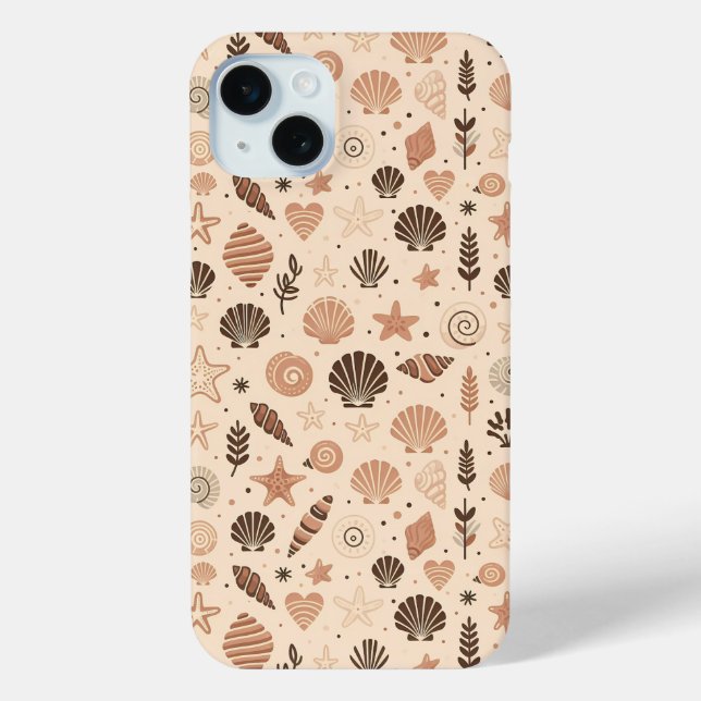 Seashell Seamless Pattern Case-Mate iPhone Case (Back)