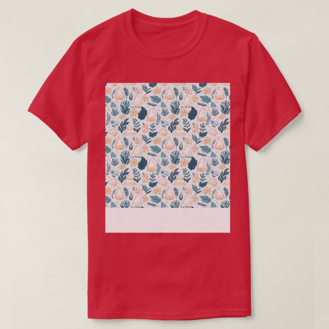 Seashell Seamless Pattern Sea Shell Clam Beach Sea T-Shirt (Design Front)