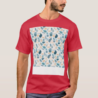 Seashell Seamless Pattern Sea Shell Clam Beach Sea T-Shirt