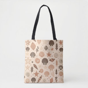 Seashell Seamless Pattern Tote Bag
