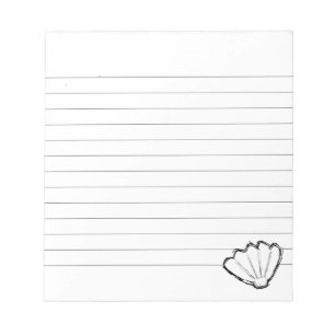 Seashell Sketch Lined Notepad