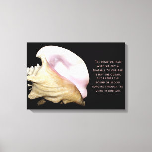 Seashell Sound Wrapped Canvas