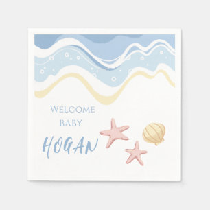 Seashell Starfish Beach Themed Party Napkins