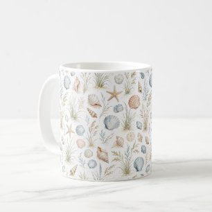 Seashell Starfish Coastal Nature Botanical Beach Coffee Mug