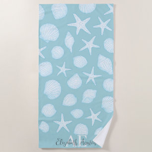 Seashell & Starfish – Coastal Summer Vibes Beach Towel