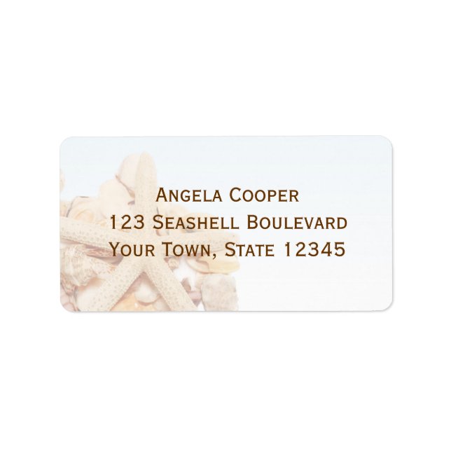 Seashell Starfish Label (Front)