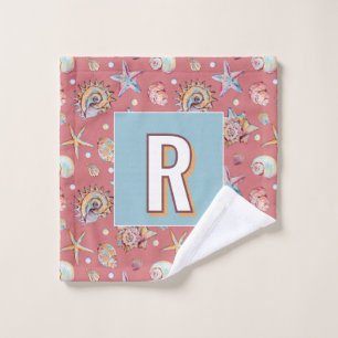 Seashell & Starfish Pattern beach sand custom Bath Towel Set