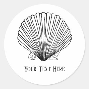 Seashell Sticker Template