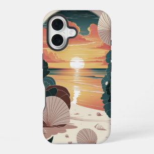 Seashell Sunset Beach iPhone 16 Case