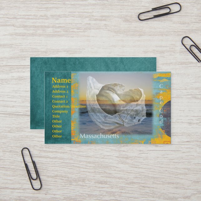 Seashell & Surf - Cape Cod Massachusetts Business Card (Front/Back In Situ)