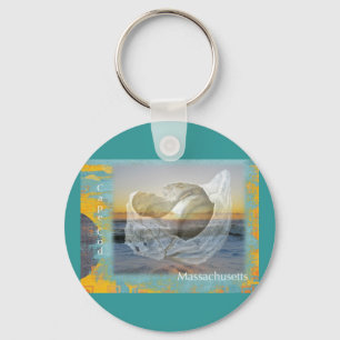 Seashell & Surf - Cape Cod Massachusetts Key Ring