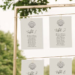 Seashell Table Seating Chart Beach Wedding Card<br><div class="desc">Modern Shell Beach Ocean Destination Wedding Table Number Seating Charts Card with Guest Names. All the texts are pre-arranged for you to personalise easily and quickly with your own details.</div>