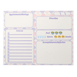Seashell To Do List | Beach Notepad