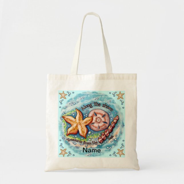 Seashell Treasures  tote bag (Front)