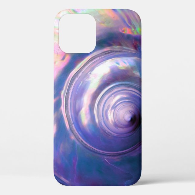Seashell tropical mother of pearl look purple pink Case-Mate iPhone case (Back)