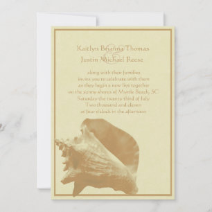 Seashell/ Wedding Invitation
