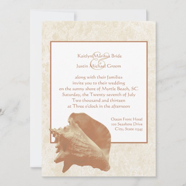 Seashell/ Wedding Invitation (Front)