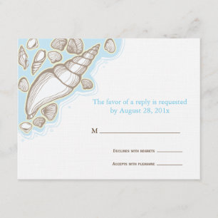 Seashell Wedding Response Card