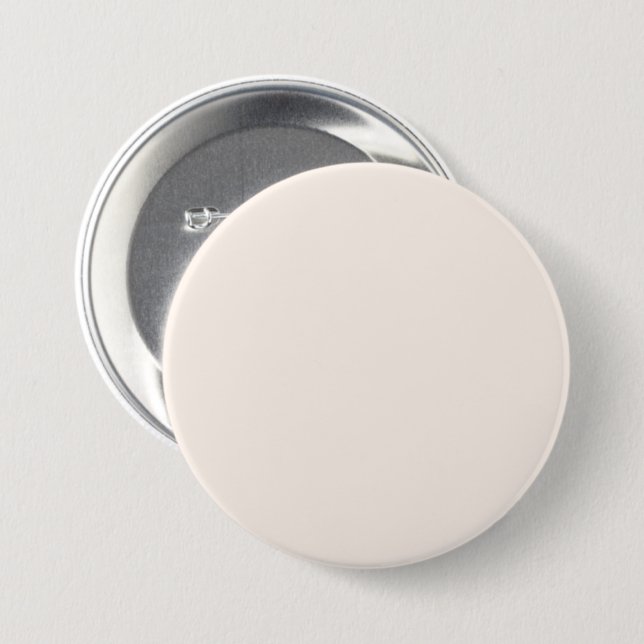 Seashell White FFF5EE - Option to Add Name 7.5 Cm Round Badge (Front & Back)