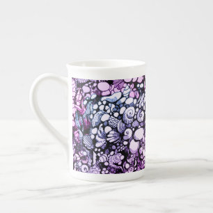 seashells and pebbles bone china mug