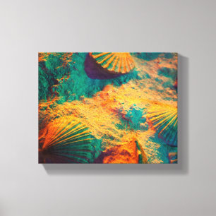 Seashells and Sand Canvas Print