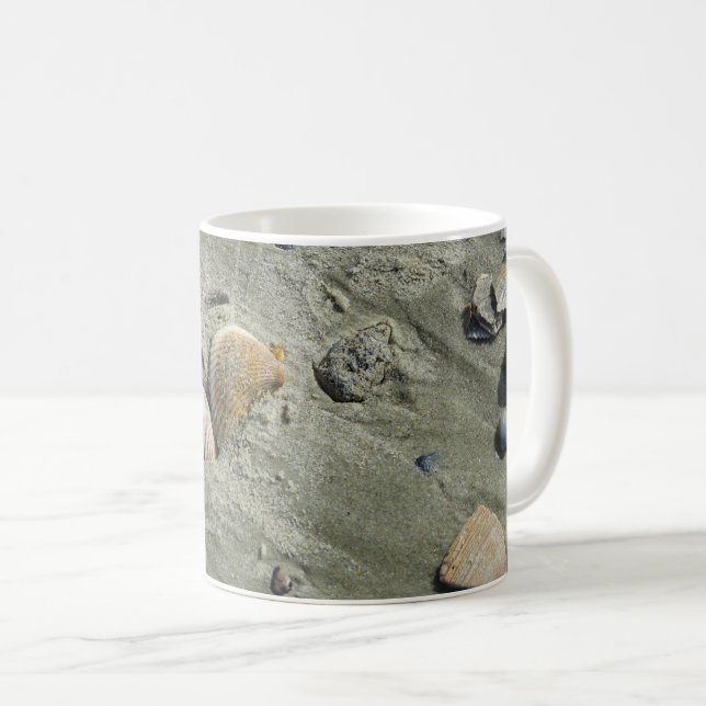 Seashells And Sand Coffee Mug (Front Right)