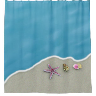 Seashells and Sand Shower Curtain