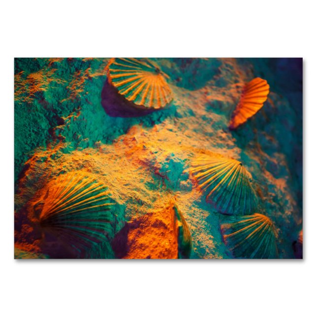 Seashells and Sand Table Number (Front)