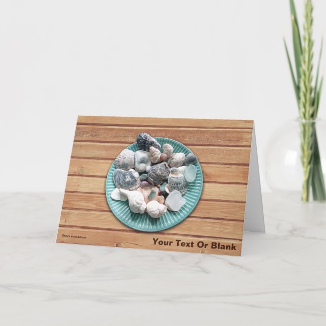 Seashells and Sea Glass Card (Front)
