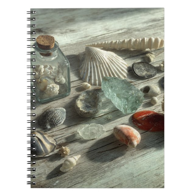 Seashells and Sea Glass Notebook (Front)