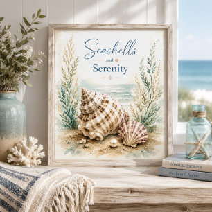 Seashells and Serenity Coastal Wall Art