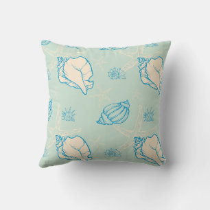 seashells and starfish cushion