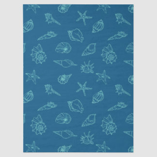 seashells and starfish tissue paper