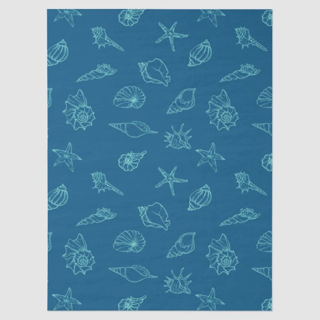 seashells and starfish tissue paper (Front)