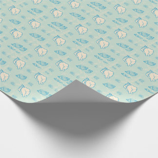 Seashells and starfish wrapping paper