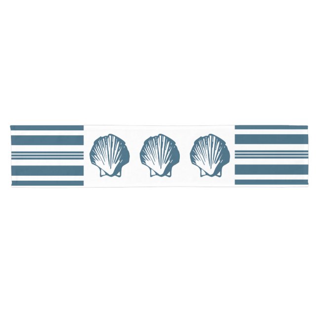 Seashells and stripes short table runner (Horizontal)