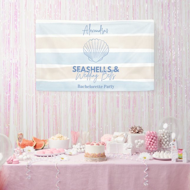 Seashells and Wedding Bells Bachelorette Banner (Party)