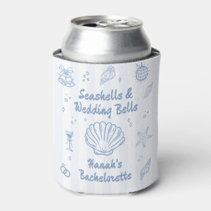 Seashells and Wedding Bells Bachelorette  Can Cooler